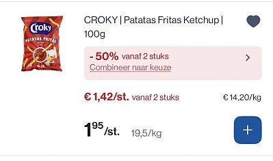 Verschillende Croky chips. -50% extra