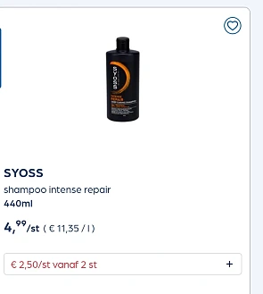 Verschillende syoss shampoo -50%
