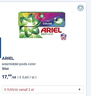 Ariel wasmiddel pods -50%
