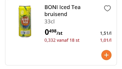 Boni iced tea in promo