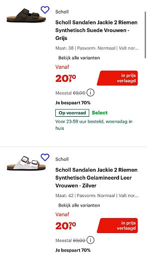 Scholl dames sandalen -70%