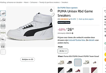 Puma unisex sneakers voor 26.80€ ( maat 45 ) andere maten aanwezig met grote kortingen