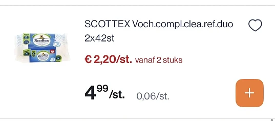 Scottex vochtig toiletpapier voor mooie prijs
