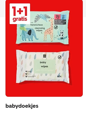 babydoekjes 1+1 gratis op hema.com