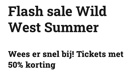 Ticket deal slagharen