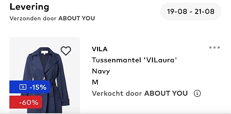 Vero moda jas koopje