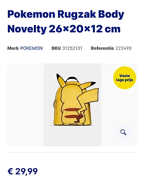 Pokemon Rugzak