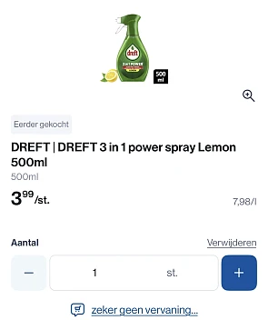 Dreft 3in1 power spray lemon -50%