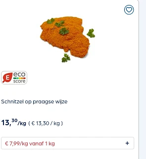 Schnitzel op praagse wijze in promo