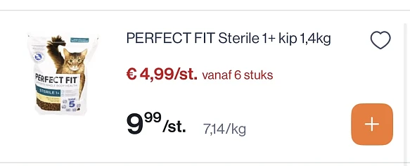 Perfect fit sterile 1+ kip 1,4 kg -50%