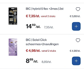 Bic scheerapparaten -50%