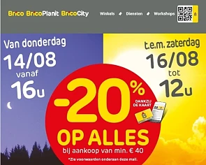 -20% vanaf €40 bij Brico