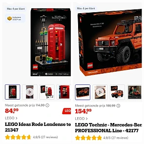 Lego Super Deals bol vanaf 21u
