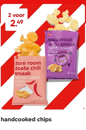 handcooked chips 2 voor 2.49 op hema.com