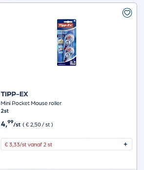TIPP-EX Mini Pocket Mouse roller 2st in promo