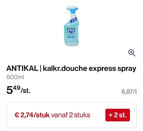 Antikal douchespray -50%