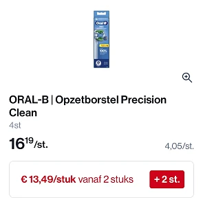 Verschillende oral-b opzetborstels in promo