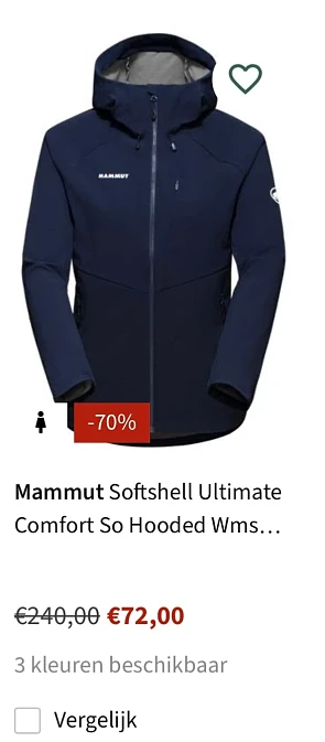 MammutSoftshell Ultimate Comfort So Hooded Wms Jacket -70% bij as adventure