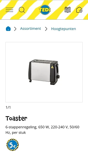 Heel goedkope keukenapparaten bij TEDi