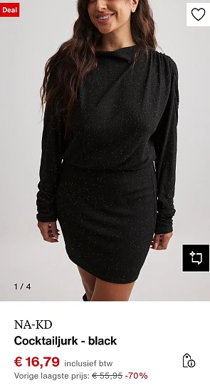 Na-kd zwarte cocktailjurk enkel maat XXS -70% op zalando.be