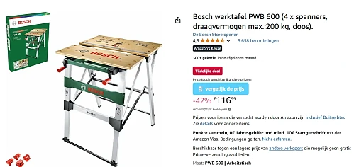Bosch werktafel PWB 600 -42%
