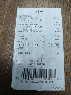 Lidl koopje lamskotelette enkel vandaag