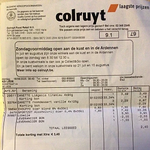 Colruyt koopjes Danette en chouffe blond