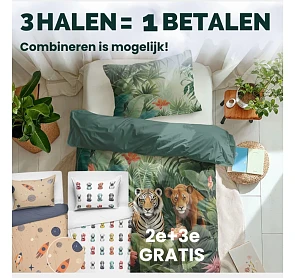 3 kopen, 1 betalen op kinderdekbedovertrekken