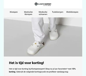 15% bij klompenexpert