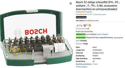 Bosch 32-delige schroefbit (