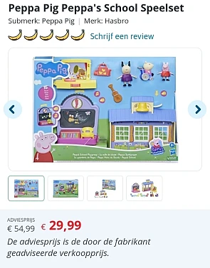 Peppa Pig Peppa's School Speelset -45%