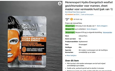 gezichtsmasker voor mannen