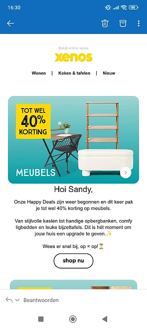 Xenos: tot -40% op meubels