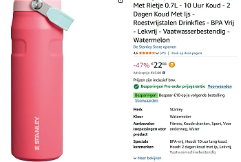 preorder stanley flip straw waterfles