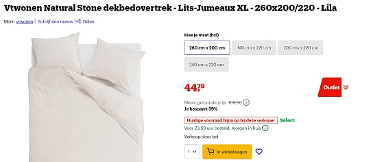 2 Persoons Dekbedovertrekken van VT wonen nu tot -67%