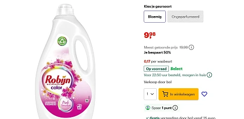 Robijn Vloeibaar Wasmiddel - Color Pink Sensation - 3L