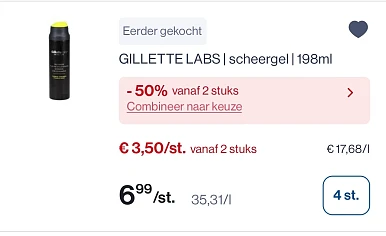 Gillette labs apparaat en scheergel -50% extra bij Collect en go