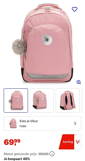 Kipling Back To School Class Room L Rugzak 43 cm Laptopcompartiment -46% op bol.com