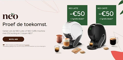 NESCAFÉ Dolce Gusto NEO-koffiemachines -€50 + 3 dozen gratis