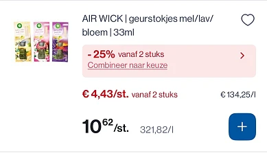Airwick geurverspreiders met dubbele korting bij Collect en go