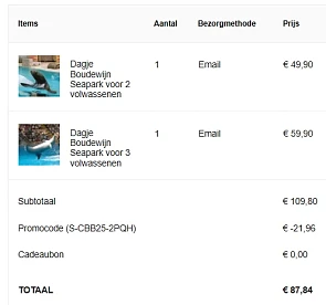 Naar Boudewijn Seapark voor < €18,00/pers. 🐬