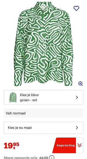 Vero moda vigdis blouse in maat XS, S en M -56% op bol.com