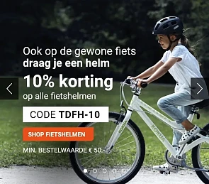 10% korting op fietshelmen