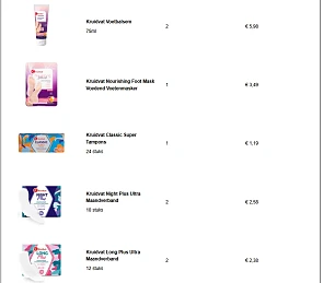Ajax allesreiniger, Kneipp bad&douche, Unicorn douchegel, dameshygiëne en verzorging met veel korting