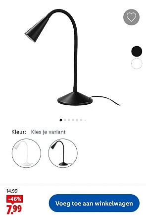 Ledbureaulamp LIVARNO home -46% op lidl.be