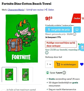 Fortnite Dino Cotton Beach Towel