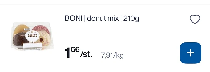 Boni donuts mix 210 gram voor 1,66€ bij Collect en go en Colruyt