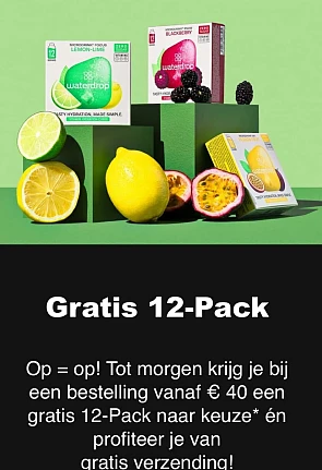 gratis 12-Pack naar keuze bij Waterdrop