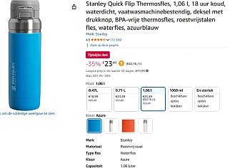 stanley thermo 1,06 l bij amazonbe