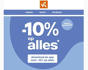 Alleen vanavond: -10% op ALLES, -15% in de app! 👀